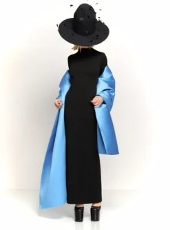 The Lyana Maxi Dress In Black And Bluebell