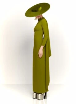 The Luisa Maxi Dress In Sweet Pea Green