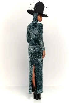 The Azra Maxi Dress In Sequin -Solace Dress Shop 230309 SolaceLondon RS23 09 140 R1