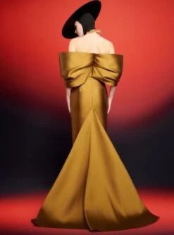 The Delphina Maxi Dress In Gold -Solace Dress Shop 230309 SolaceLondon RS23 11 140 R1