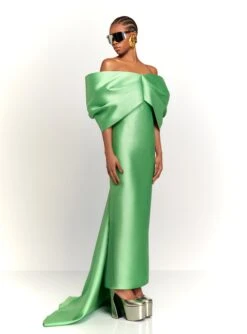 The Delphina Maxi Dress In Pistachio