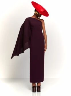 The Lillia Maxi Dress In Plum