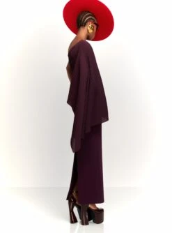 The Lillia Maxi Dress In Plum -Solace Dress Shop 230309 SolaceLondon RS23 34 201 R1