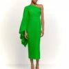 The Lenna Midi Dress In Bright Green 2 The Lenna Midi Dress In Bright Green -Solace Dress Shop 230309 SolaceLondon RS23 40 031 R1
