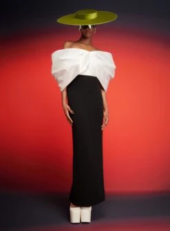 The Filippa Maxi Dress In Cream And Black