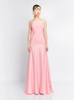 The Alessandra Maxi Dress In Powder Pink