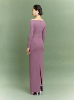 The Sabina Maxi Dress In Acai -Solace Dress Shop 36 OS28038 SABINA MAXI DRESS ACAI 021 R1