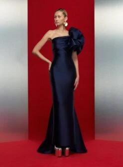 The Reya Maxi Dress In Navy -Solace Dress Shop 3 OS36015 REYA MAXI DRESS NAVY 011 R1