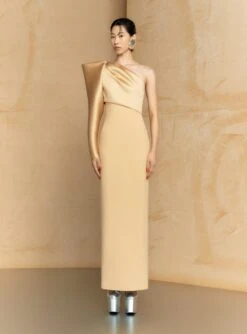 The Tally Maxi Dress In Caramel