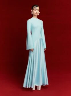 The Storm Maxi Dress In Arctic Blue