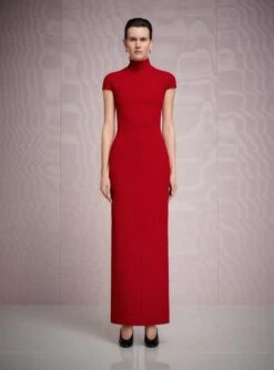 The Lang Maxi Dress In Crimson Red