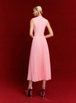 The Sophie Midi Dress In Powder Pink -Solace Dress Shop 47 OS44038 SOPHIE MIDI DRESS POWDER PINK 100 R2