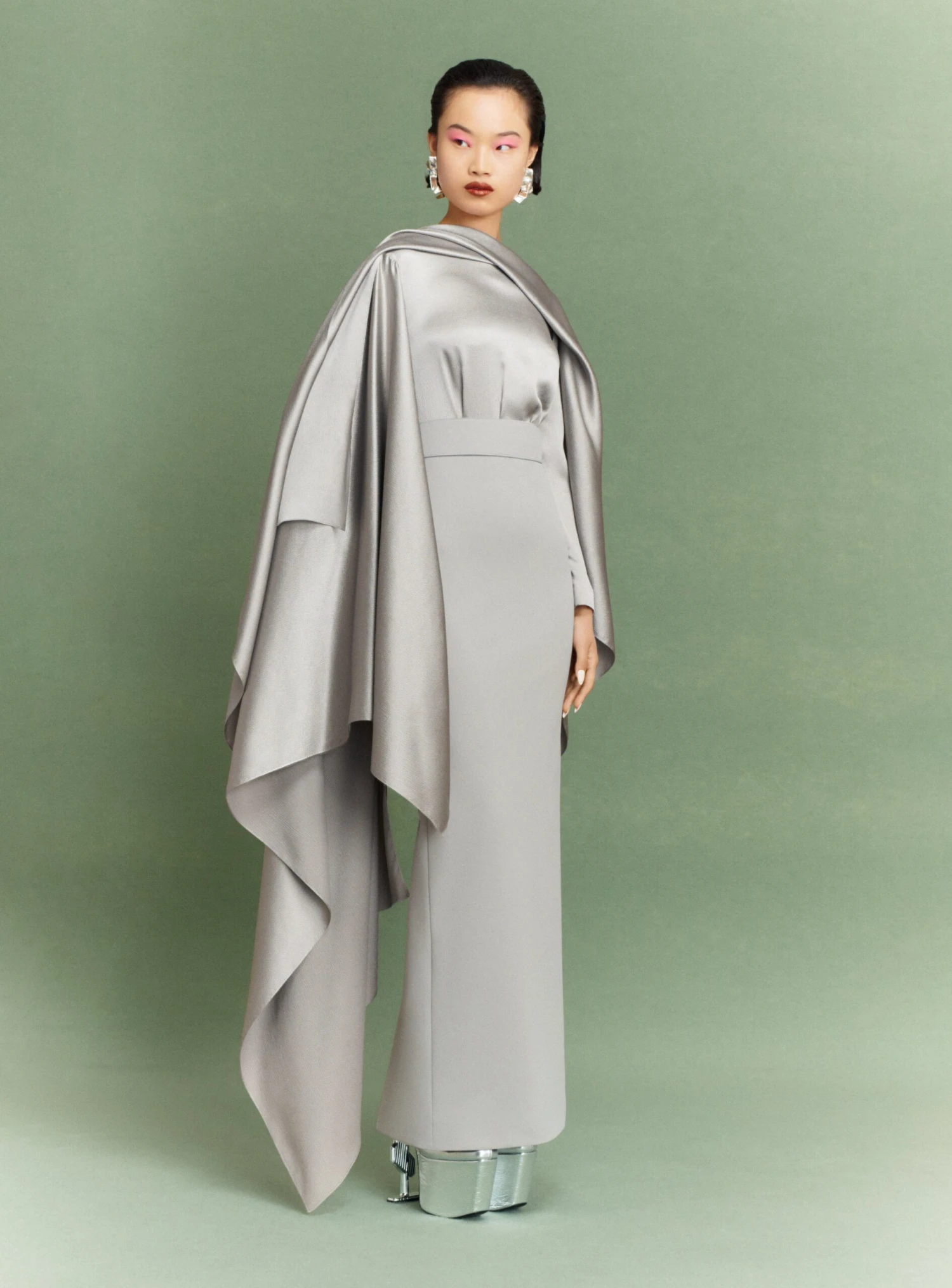 The Rosalia Maxi Dress In Pewter 5 The Rosalia Maxi Dress In Pewter - Image 3
