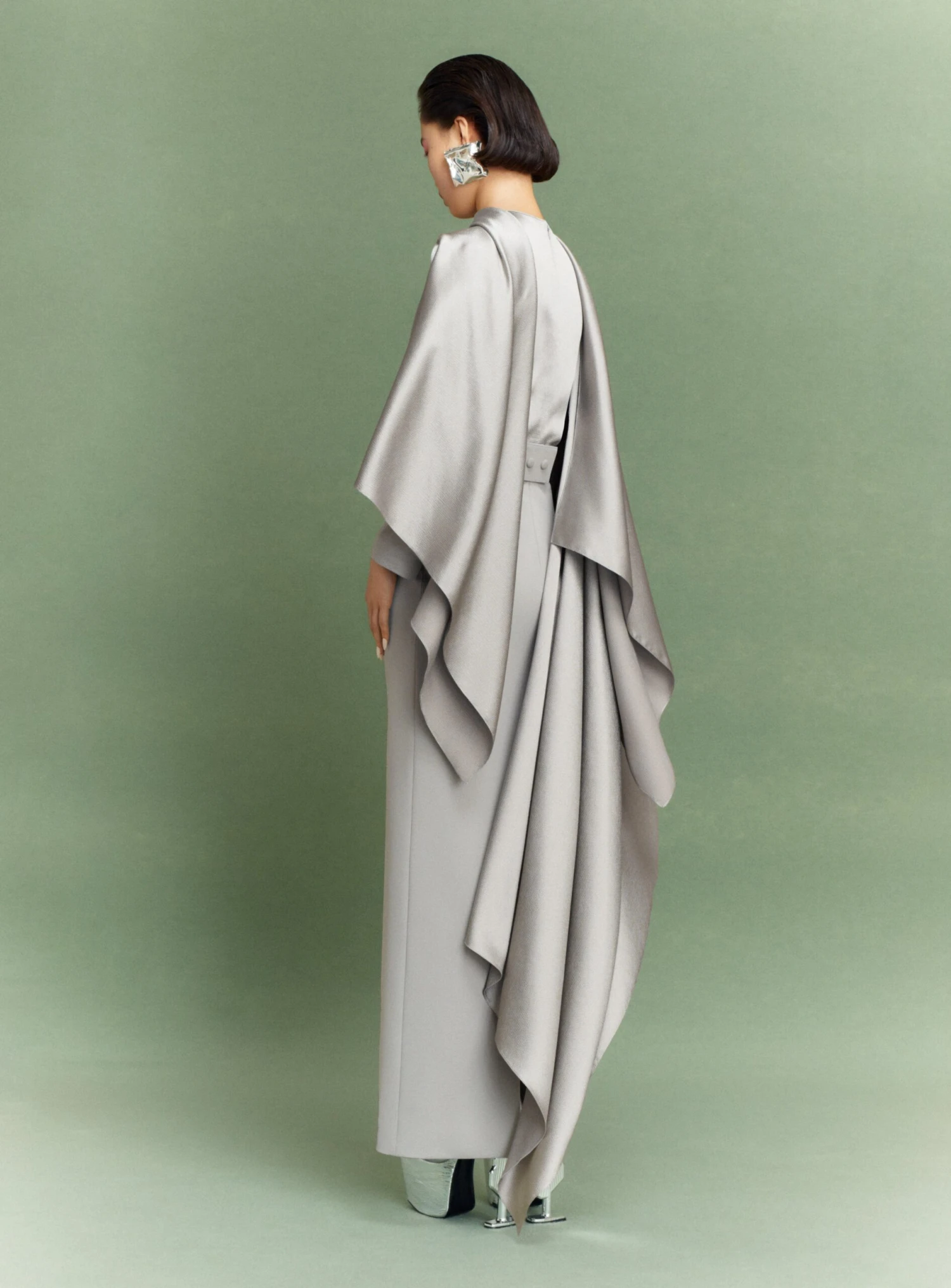 The Rosalia Maxi Dress In Pewter 6 The Rosalia Maxi Dress In Pewter - Image 4
