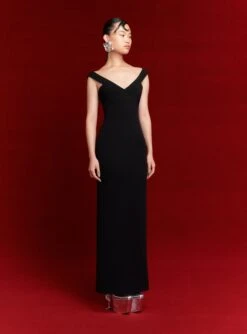 The Nalani Maxi Dress In Black -Solace Dress Shop 50 OS44044 NALANI MAXI DRESS BLACK 073 R1