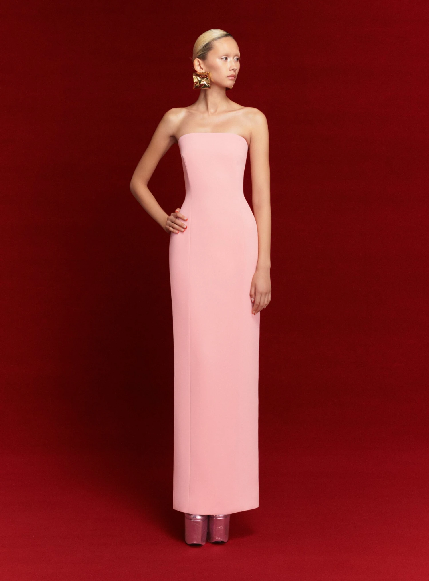 The Anderson Maxi Dress In Powder Pink 3 The Anderson Maxi Dress In Powder Pink