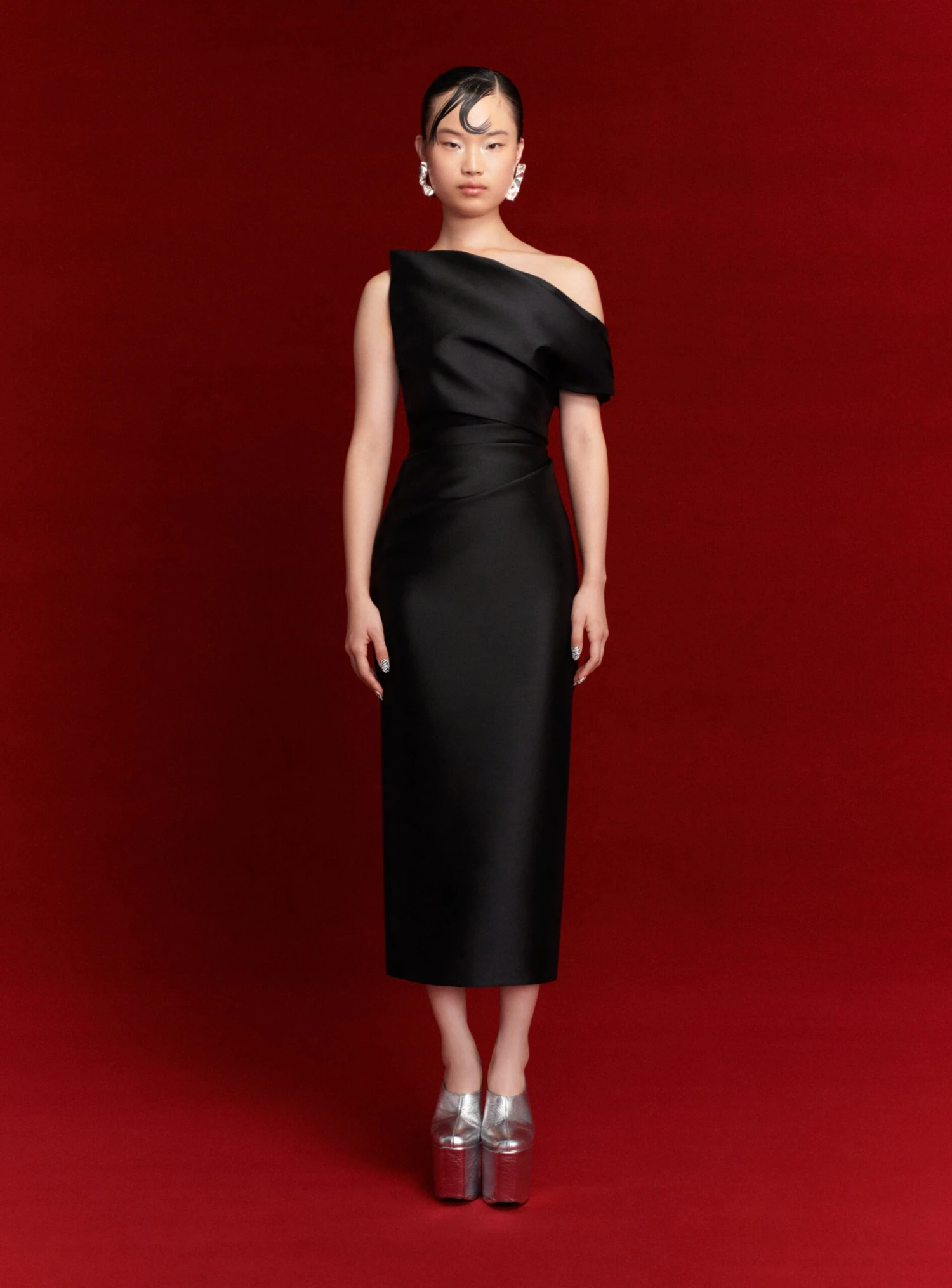 The Ellison Midi Dress In Black 6 The Ellison Midi Dress In Black - Image 4