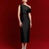 The Ellison Midi Dress In Black -Solace Dress Shop 52 OS44046 ELLISON MIDI DRESS BLACK 003 R1