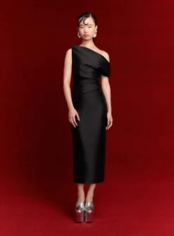 The Ellison Midi Dress In Black