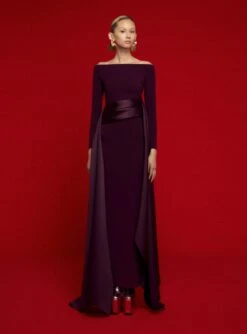 The Irma Maxi Dress In Aubergine