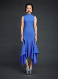 The Trinity Midi Dress In Iris Blue