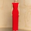 The Imogen Maxi Dress In Red