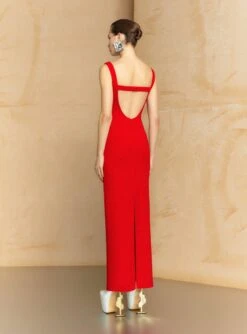 The Imogen Maxi Dress In Red -Solace Dress Shop 6 OS45002 IMOGEN MAXI DRESS RED 042 R1