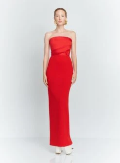 The Afra Maxi Dress In Red