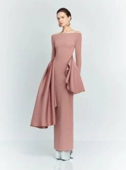 The Kiana Maxi Dress In Cocoa 6 The Kiana Maxi Dress In Cocoa -Solace Dress Shop 73 OS43007 KIANA MAXI DRESS COCOA 035 R1