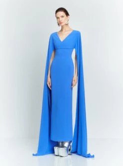 The Morgan Maxi Dress In Iris Blue