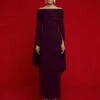 The Arden Maxi Dress In Aubergine -Solace Dress Shop 7 OS31031 ARDEN MAXI DRESS AUBERGINE 016 R1