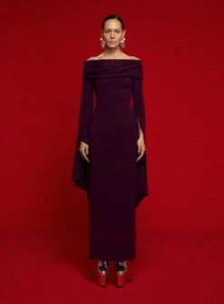 The Arden Maxi Dress In Aubergine