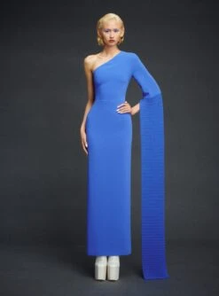 The Sylvia Maxi Dress In Iris Blue