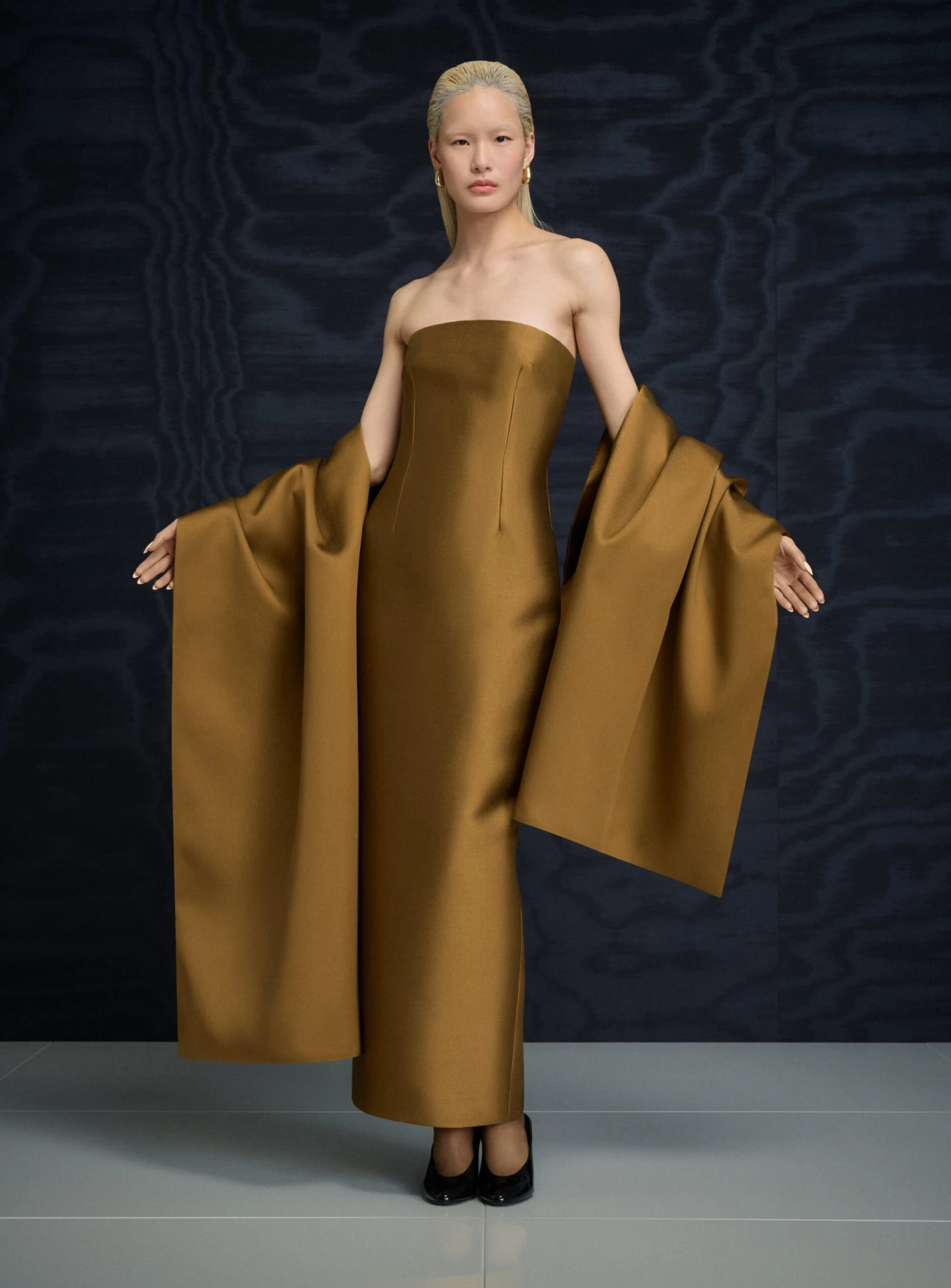 The Renee Midaxi Dress In Gold 3 The Renee Midaxi Dress In Gold