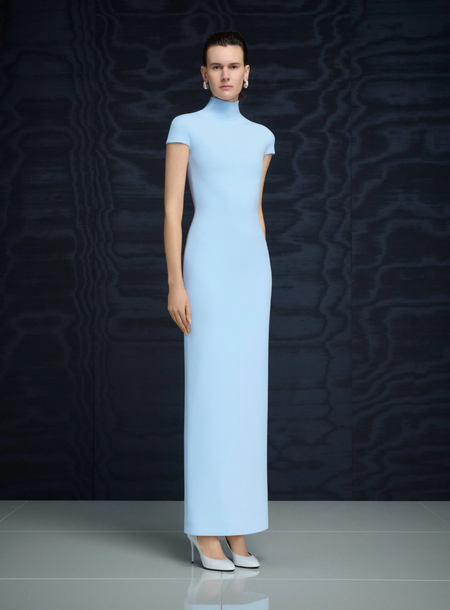 The Lang Maxi Dress In Ice Blue 3 The Lang Maxi Dress In Ice Blue
