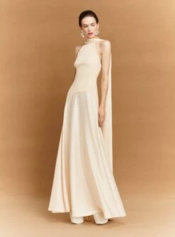 The Cece Maxi Dress In Alabaster