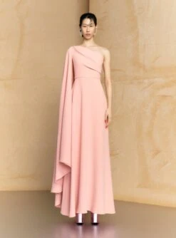 The Yazmin Maxi Dress In Putty Pink