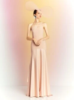 The Alessandra Maxi Dress In Beige