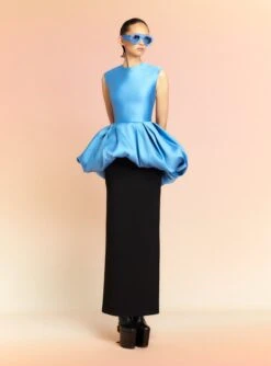 The Emi Maxi Dress In Bluebell And Black