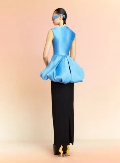 The Emi Maxi Dress In Bluebell And Black -Solace Dress Shop EMI MAXI DRESS OS38019 BLUEBELL BLACK 361 R1