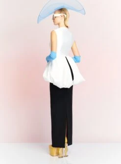 The Emi Maxi Dress In Cream And Black -Solace Dress Shop EMI MAXI DRESS OS39019 CREAM BLACK 191 R1