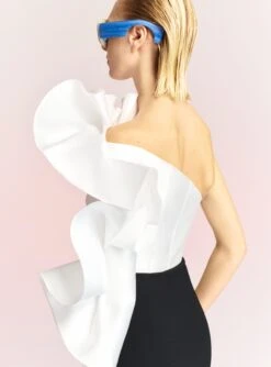 The Hana Jumpsuit In Cream And Black -Solace Dress Shop HANA JUMPSUIT OS39027 CREAM BLACK 210 R1