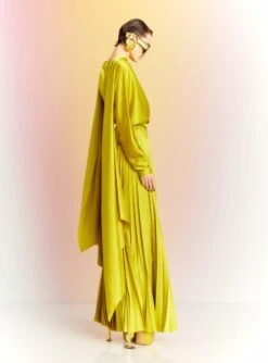 The Henley Skirt In Chartreuse -Solace Dress Shop HENLEY SKIRT OS31052A CHARTREUSE 055 R1