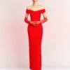 The Ines Maxi Dress In Red 2 The Ines Maxi Dress In Red -Solace Dress Shop INES MAXI DRESS OS39030 RED 006 R1