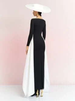 The Irma Maxi Dress In Black And Cream -Solace Dress Shop IRMA MAXI DRESS OS39020 BLACK CREAM 149 R1