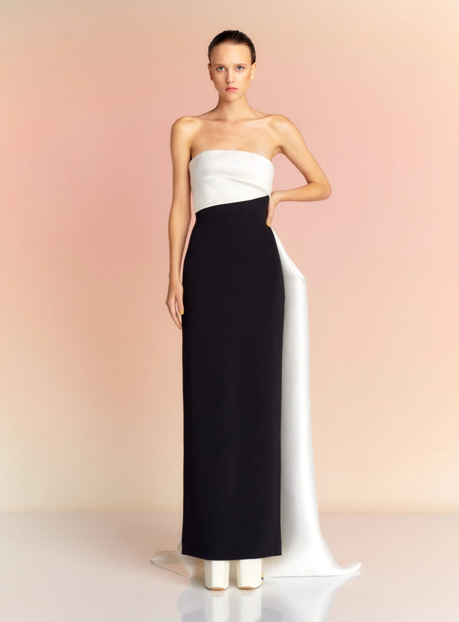 The Kinsley Maxi Dress In Black & Cream 3 The Kinsley Maxi Dress In Black & Cream