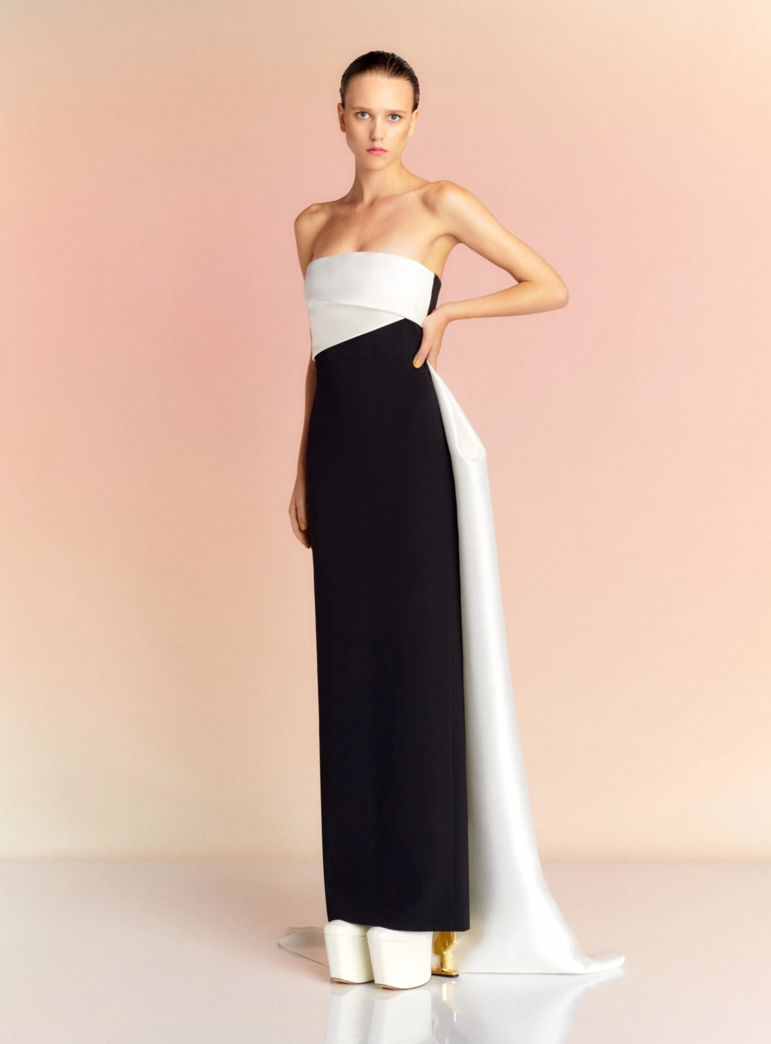 The Kinsley Maxi Dress In Black & Cream 5 The Kinsley Maxi Dress In Black & Cream - Image 3