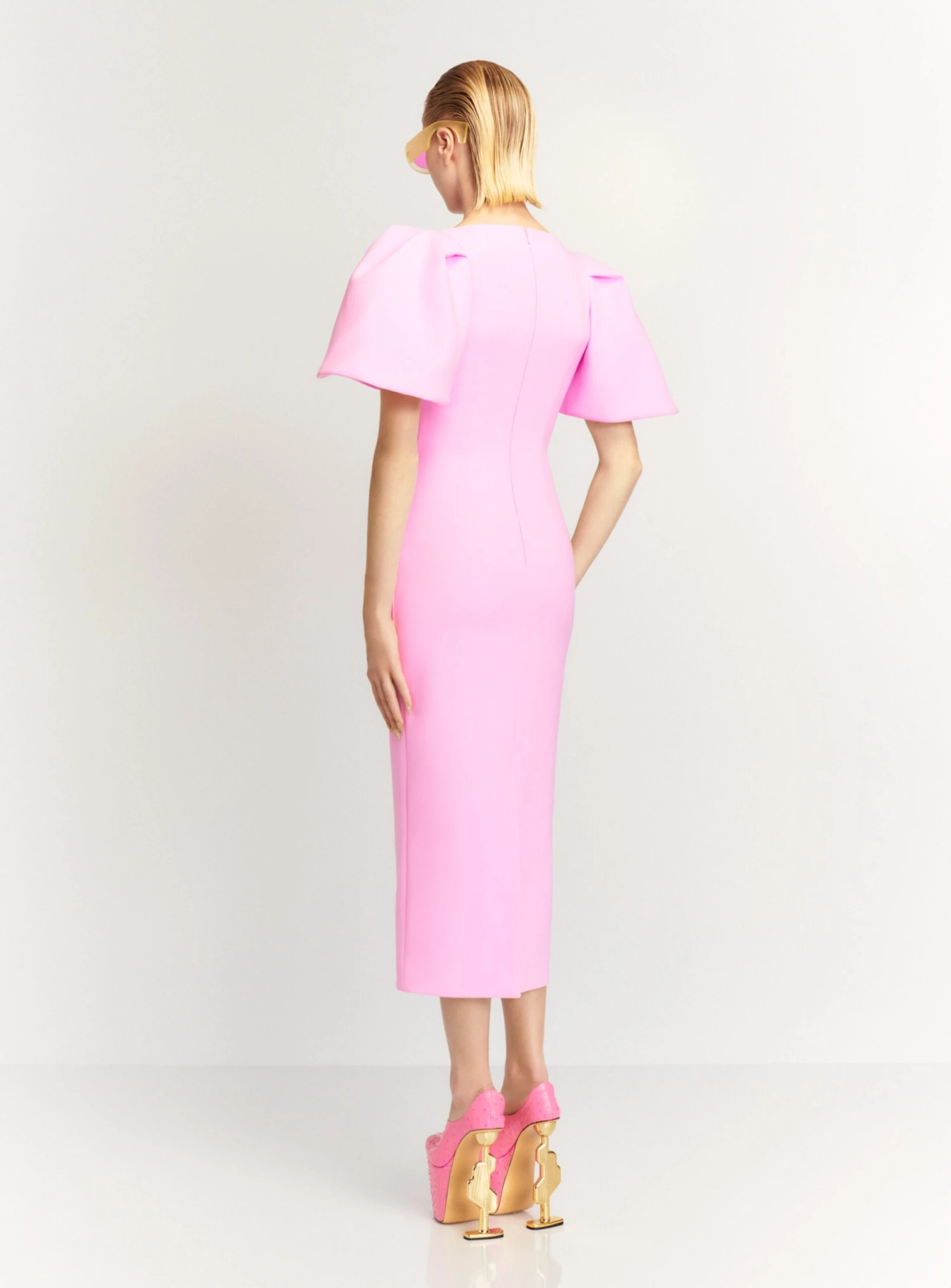 The Lora Midi Dress In Blush 5 The Lora Midi Dress In Blush - Image 3