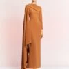 The Lydia Maxi Dress In Caramel 1 The Lydia Maxi Dress In Caramel -Solace Dress Shop LYDIA MAXI DRESS OS35021 CARAMEL 042 R1