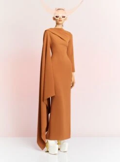 The Lydia Maxi Dress In Caramel